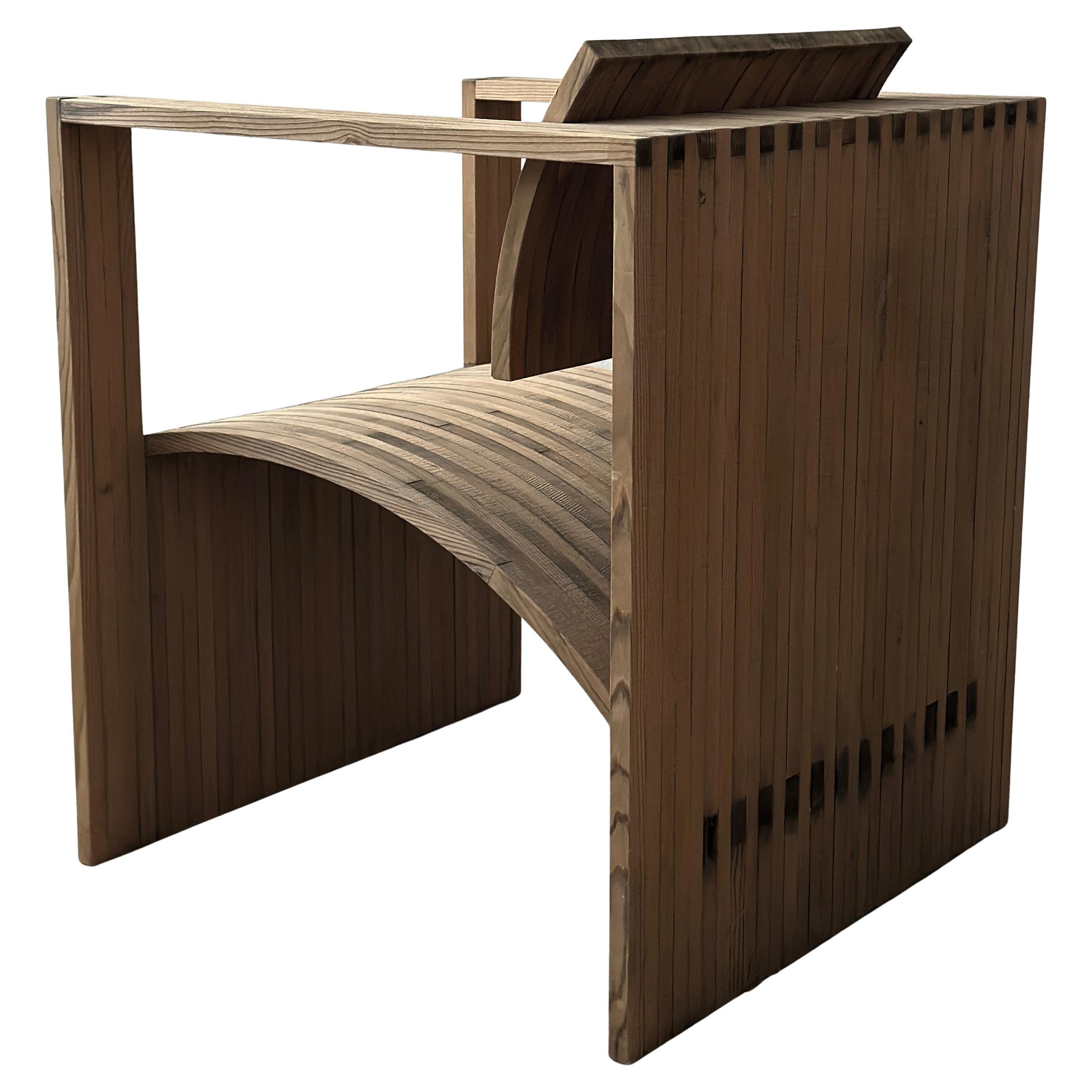 Sculptural side chair by Jochen Kirschstein