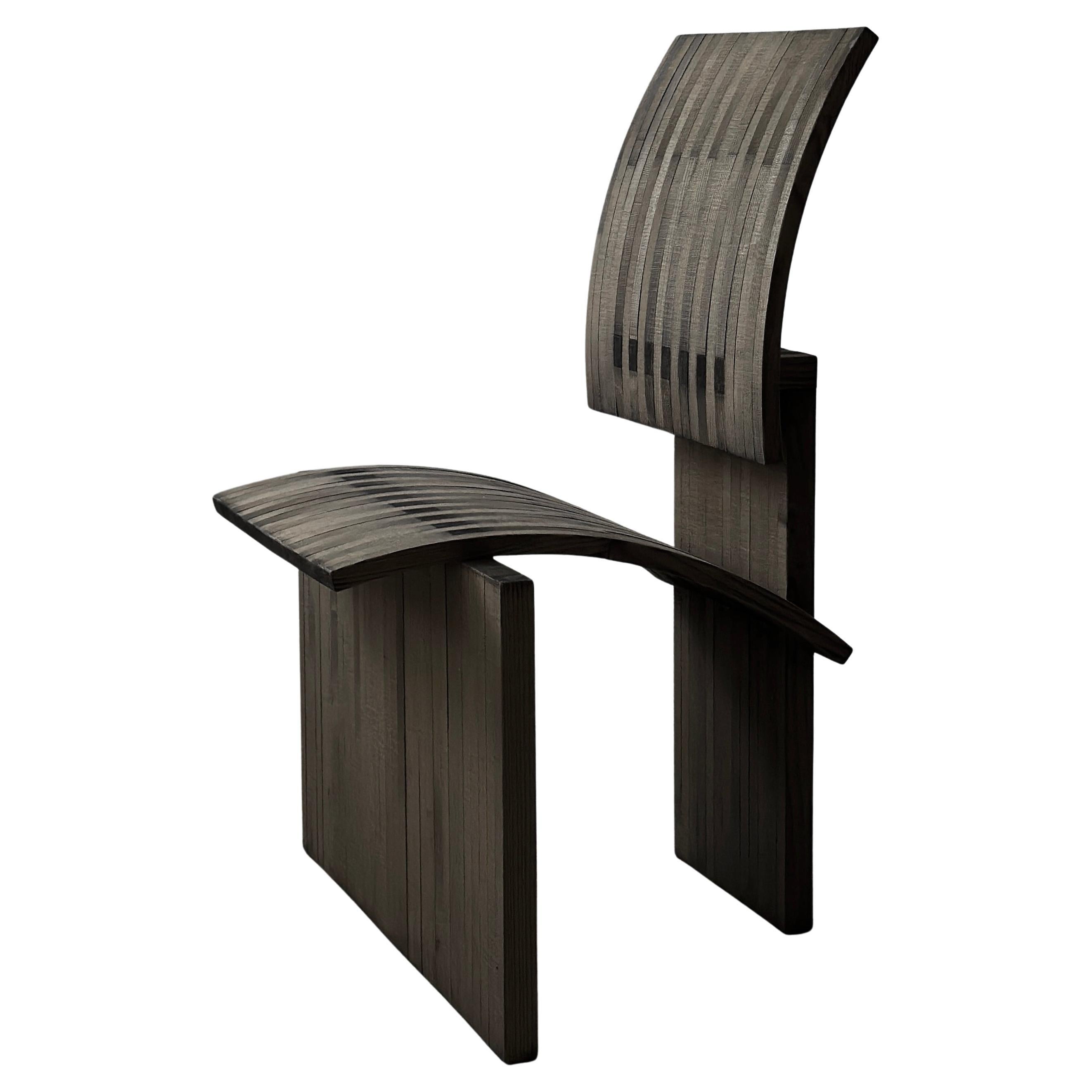 Sculptural side chair by Jochen Kirschstein