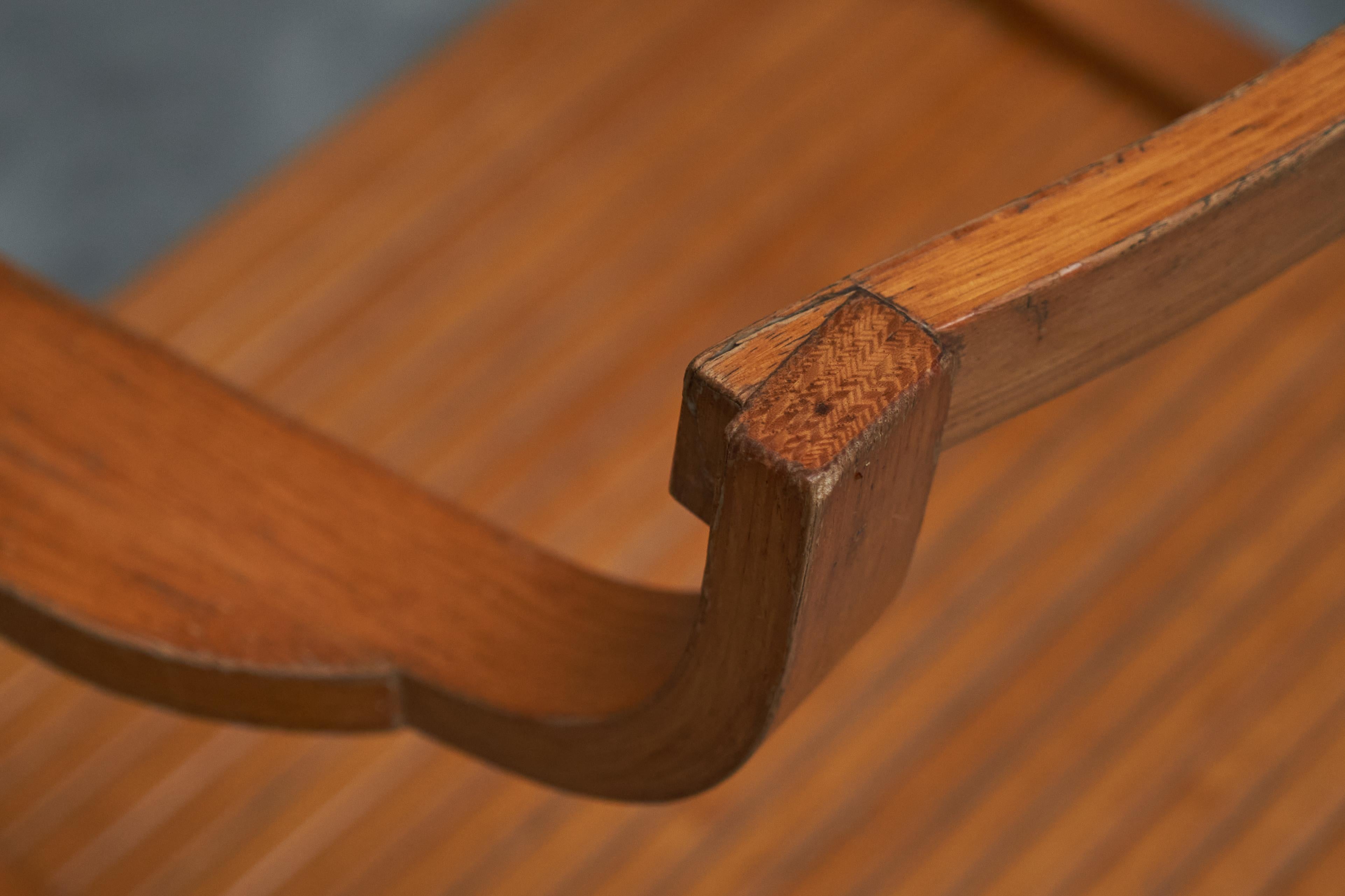 Sculptural Side Chair in Beech The Netherlands 1970s 3