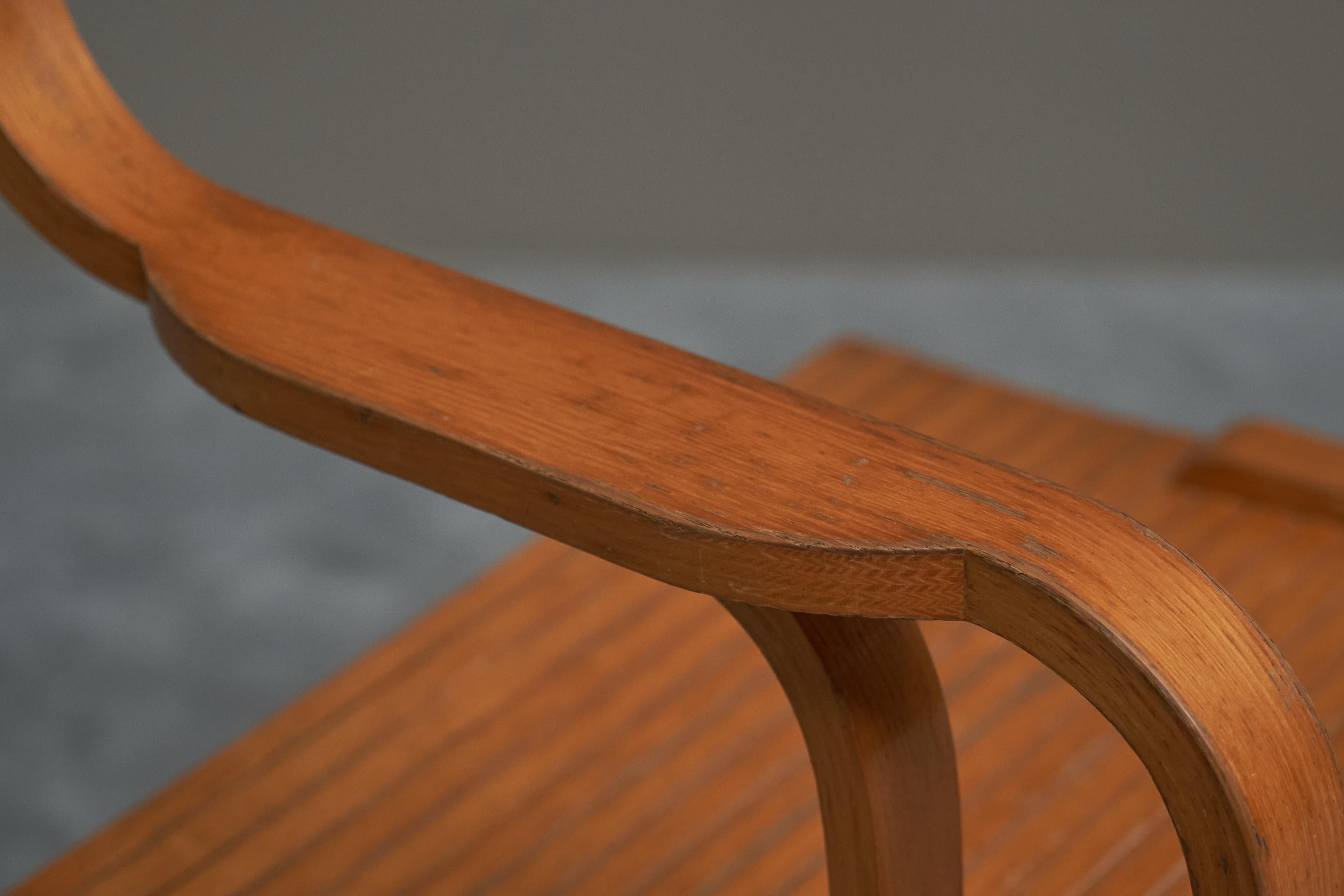 Sculptural Side Chair in Beech The Netherlands 1970s 2