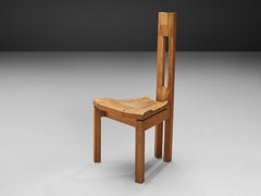 Chaise d'appoint sculpturale en pin massif par Laukaan Puu