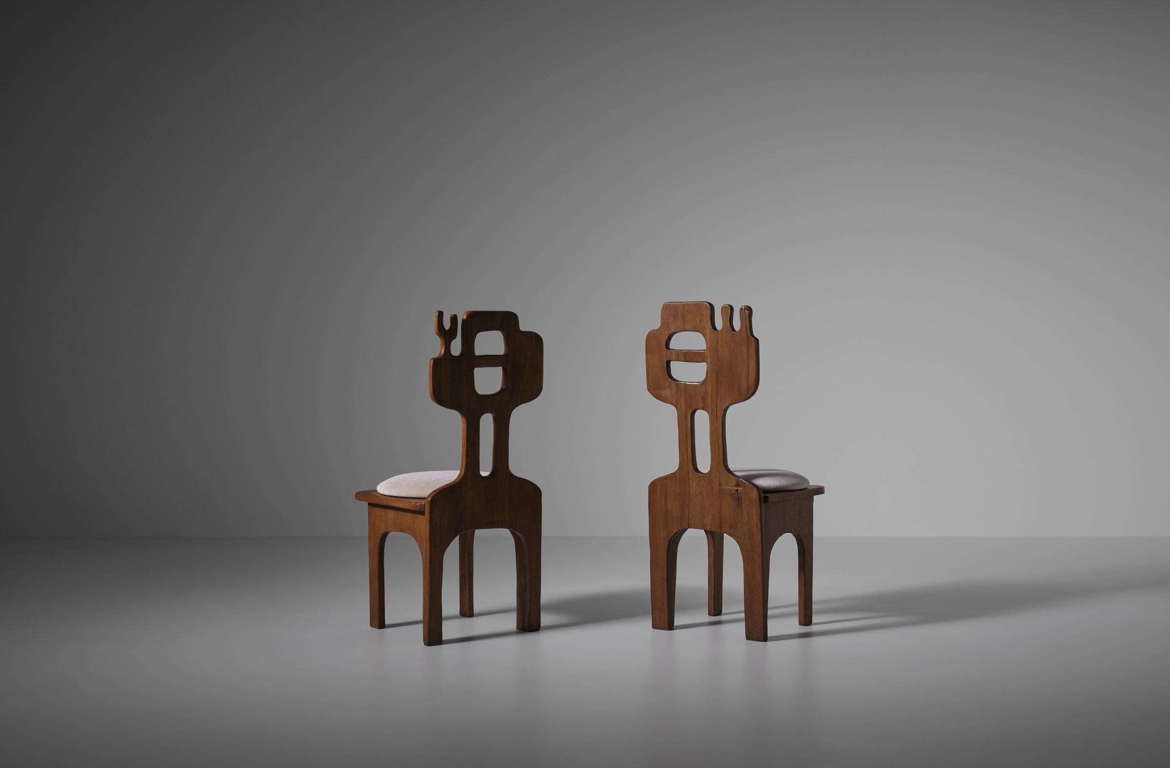 Sculptural Side Chairs by Francesco Pasinato In Good Condition In Rotterdam, NL