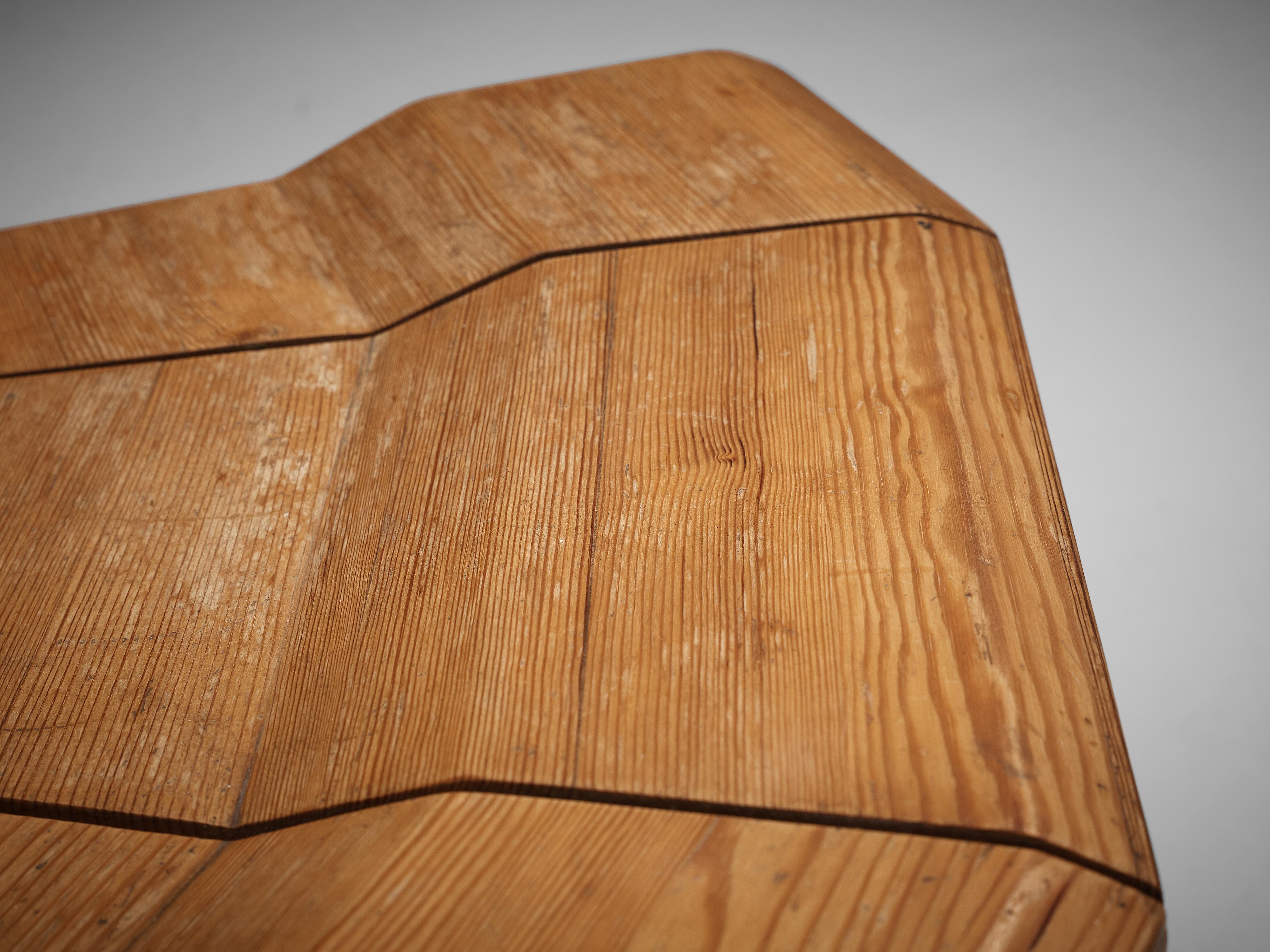 Sculptural Side Chairs in Solid Pine by Laukaan Puu 1
