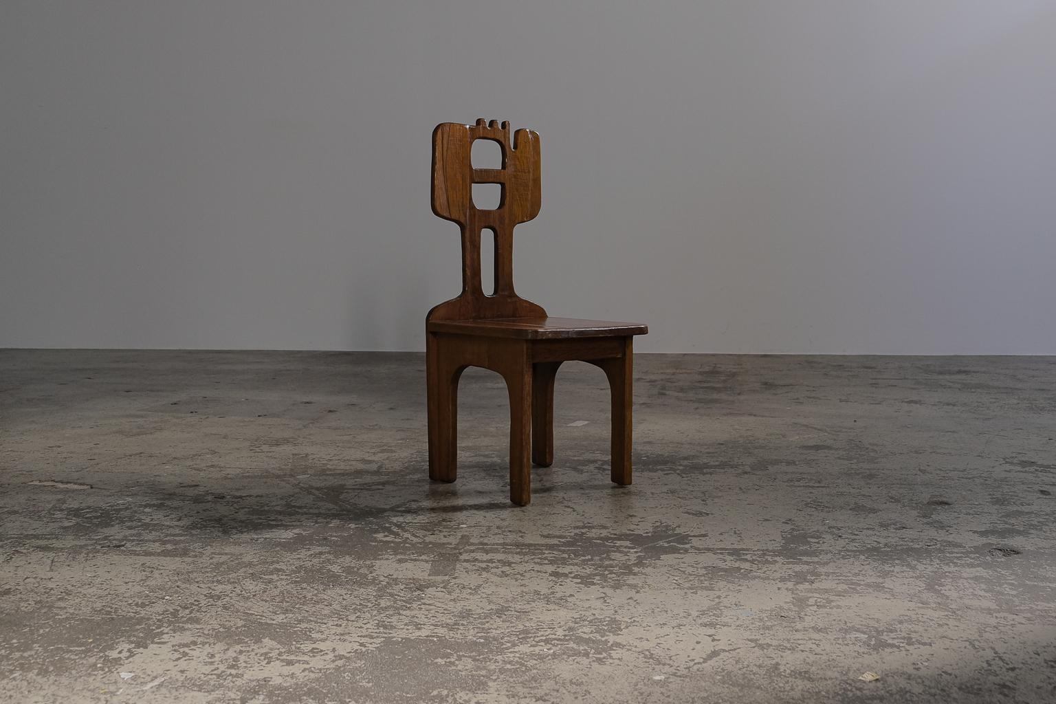 Sculptural side or dining chair by Francesco Pasinato, 1970s en vente 5
