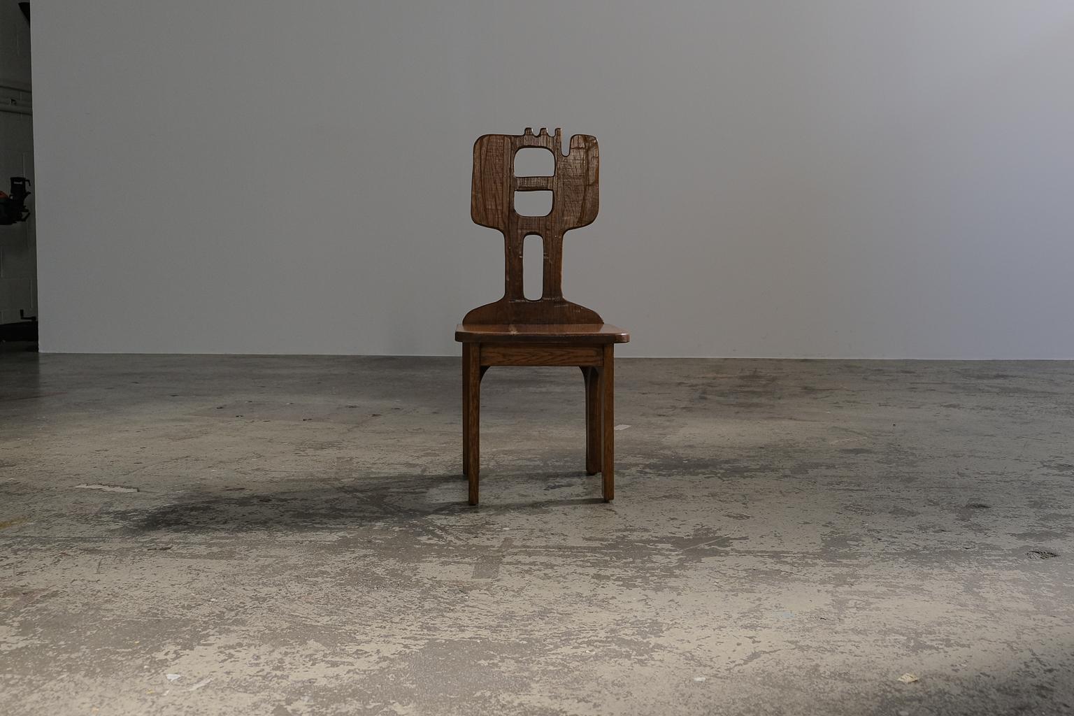 Sculptural side or dining chair by Francesco Pasinato, 1970s en vente 6