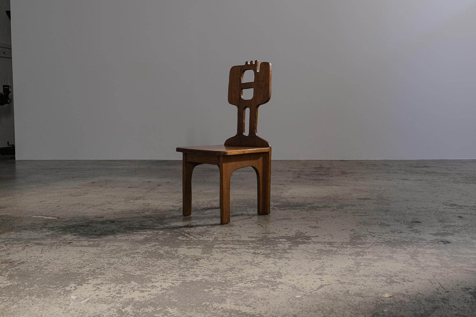 Sculptural side or dining chair by Francesco Pasinato, 1970s en vente 7