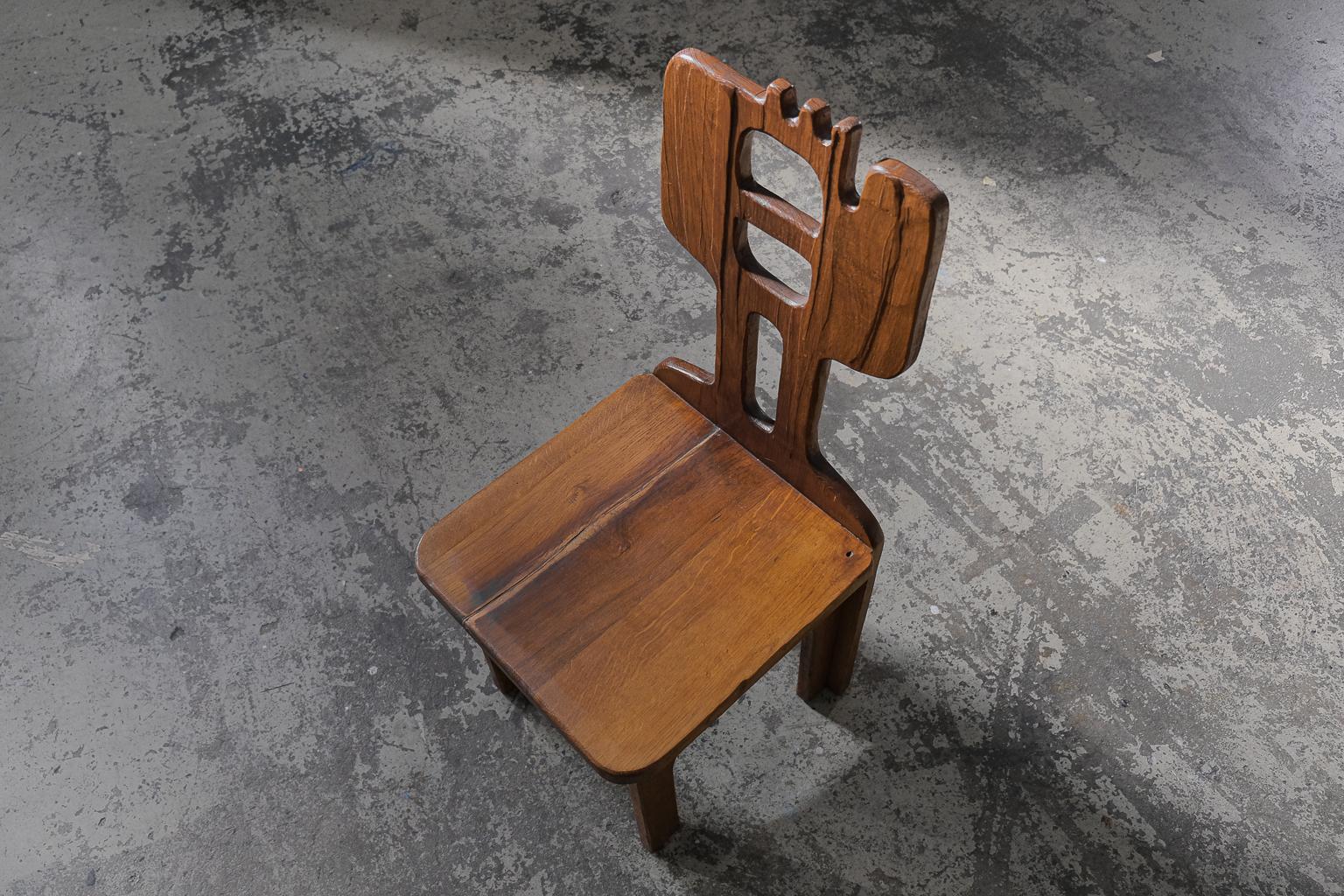 Sculptural side or dining chair by Francesco Pasinato, 1970s en vente 10