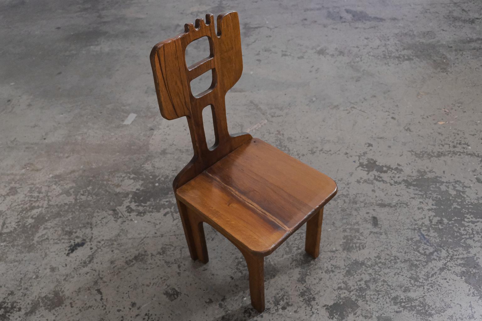 20ième siècle Sculptural side or dining chair by Francesco Pasinato, 1970s en vente