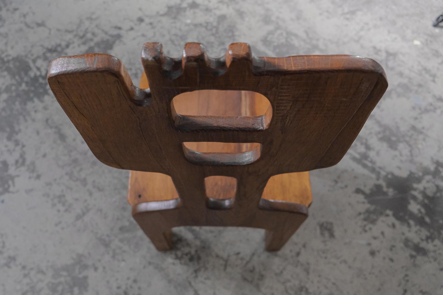 Sculptural side or dining chair by Francesco Pasinato, 1970s en vente 1