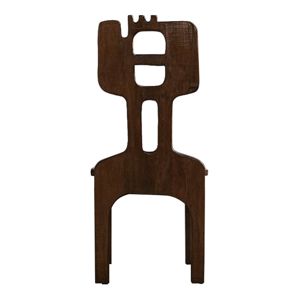 Skulpturaler Beistell- oder Esszimmerstuhl von Francesco Pasinato, 1970er Jahre