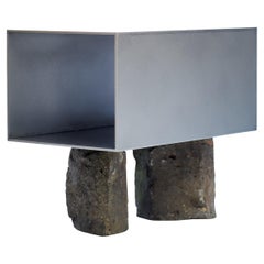 Sculptural side table 'Beam Basalt', by Frank Penders