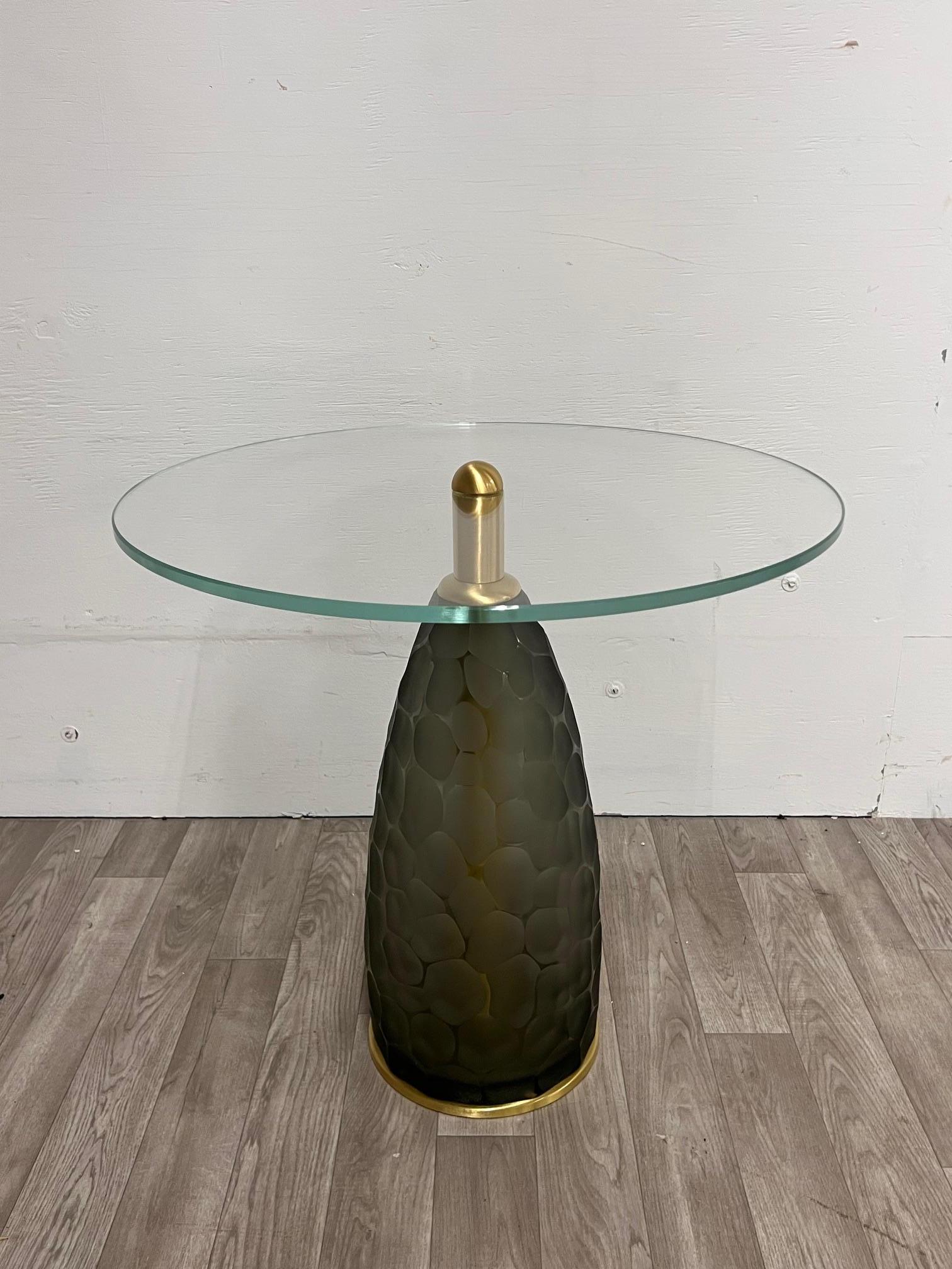 Sculptural Side Table by Alberto Dona Vidrio en venta