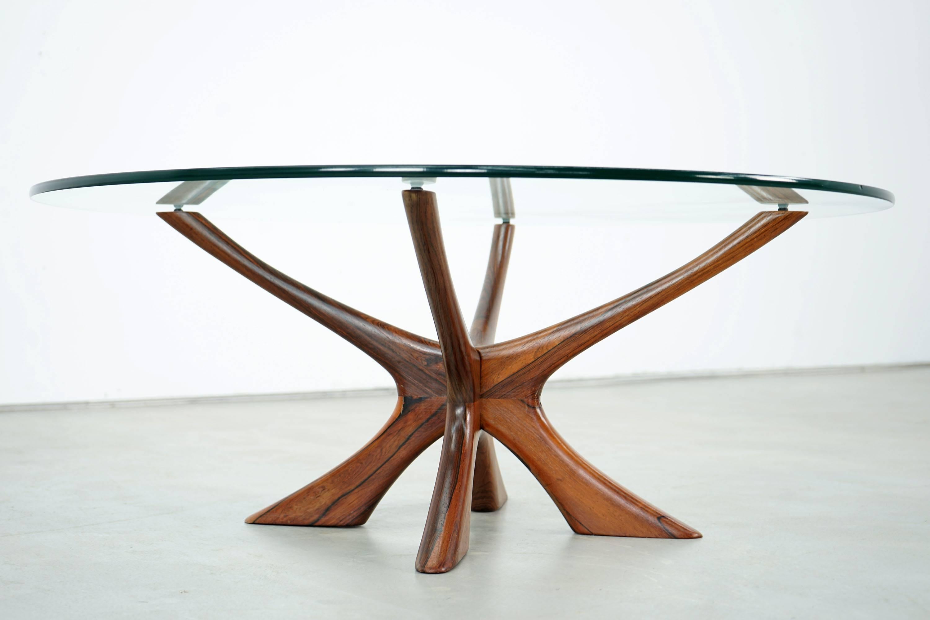 Scandinavian Modern Sculptural Side Table by Illum Wikkelsø for Eilersen of the 1960s For Sale