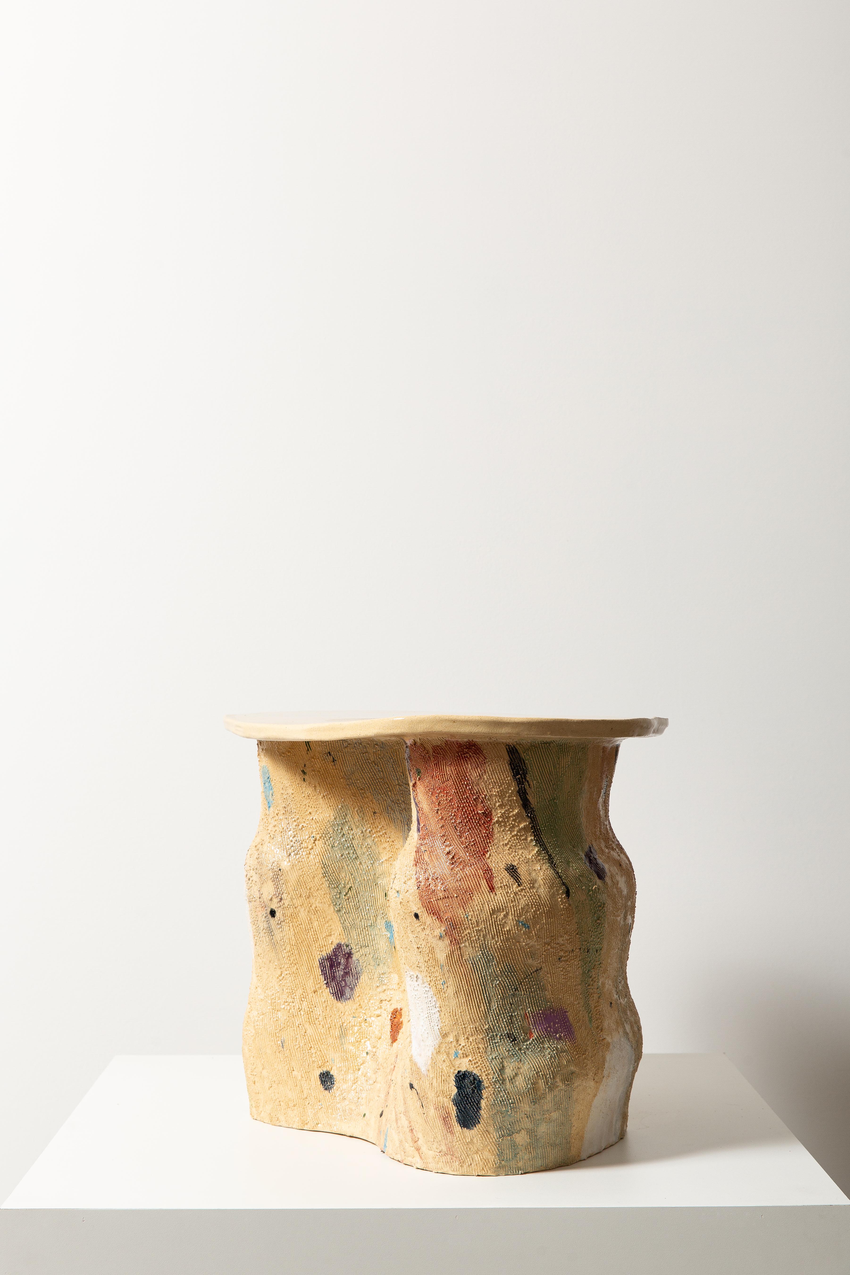 Brazilian Sculptural Side Table by Jacque Faus For Sale