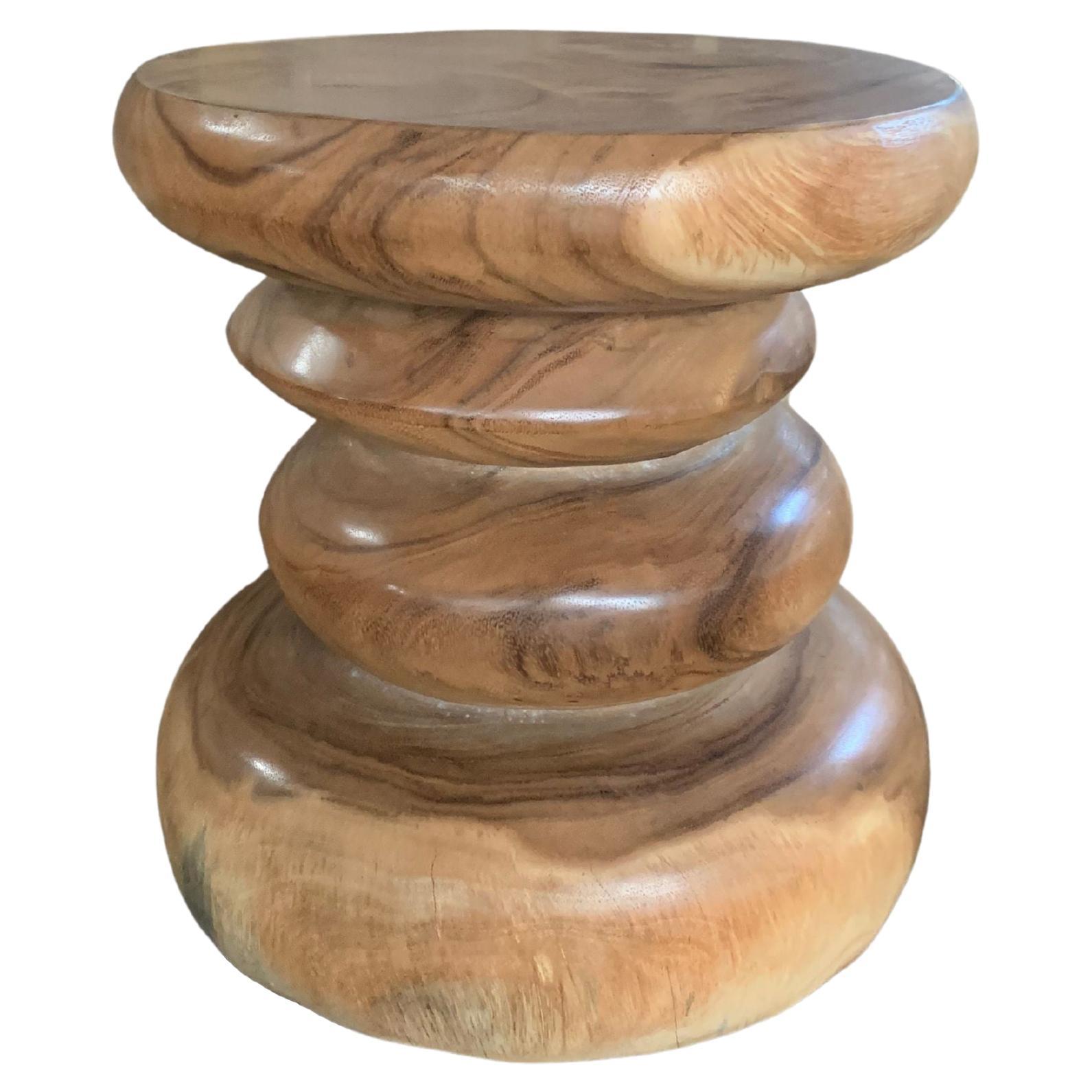 Descent Inform Hen Sculptural Side Table Crafted from Mango Wood For Sale at 1stDibs