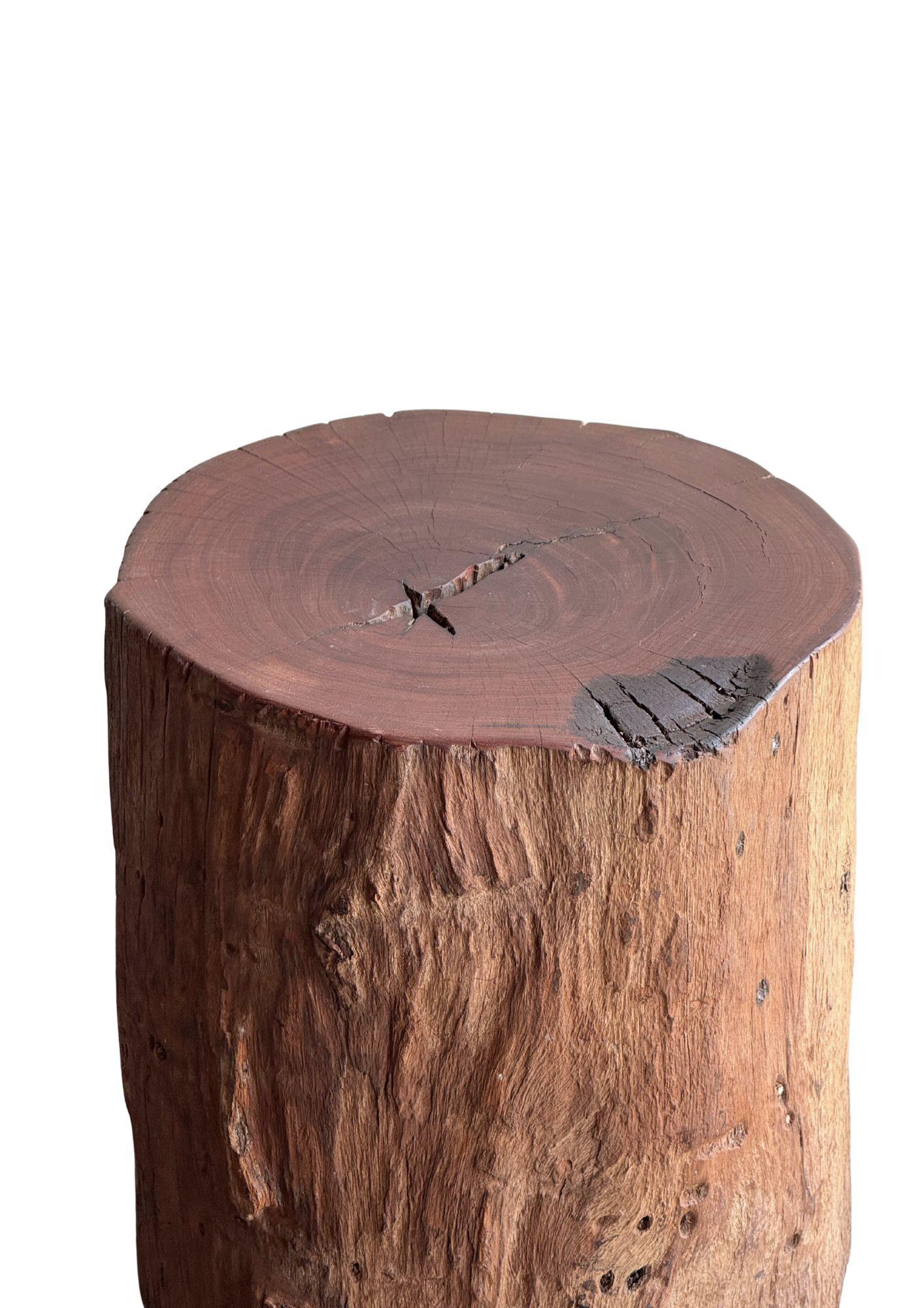 Organic Modern Sculptural Side Table Crafted from Ulin Iron Wood, Modern Organic For Sale