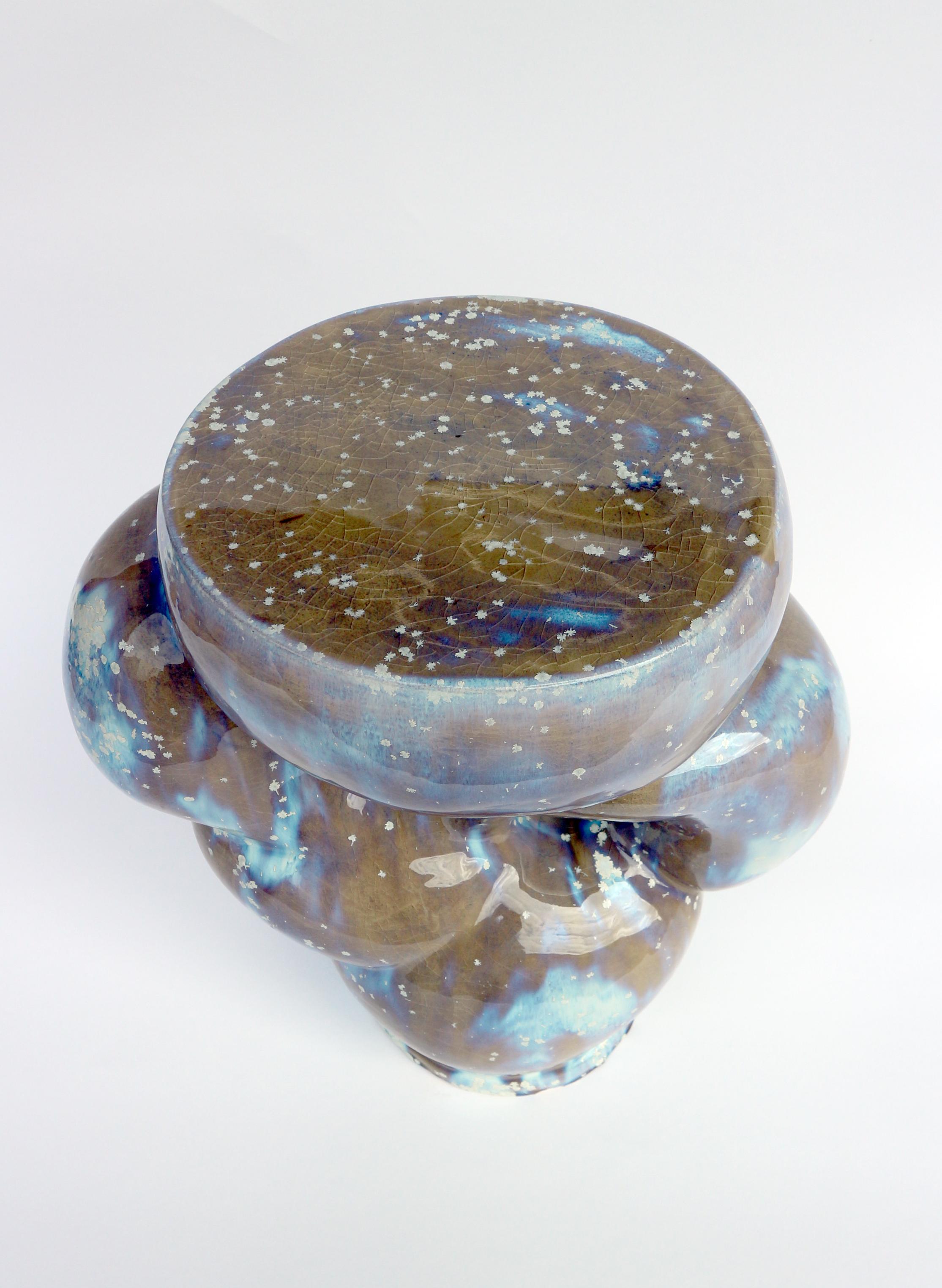 Sculptural side table 'glazed stoneware' For Sale 3