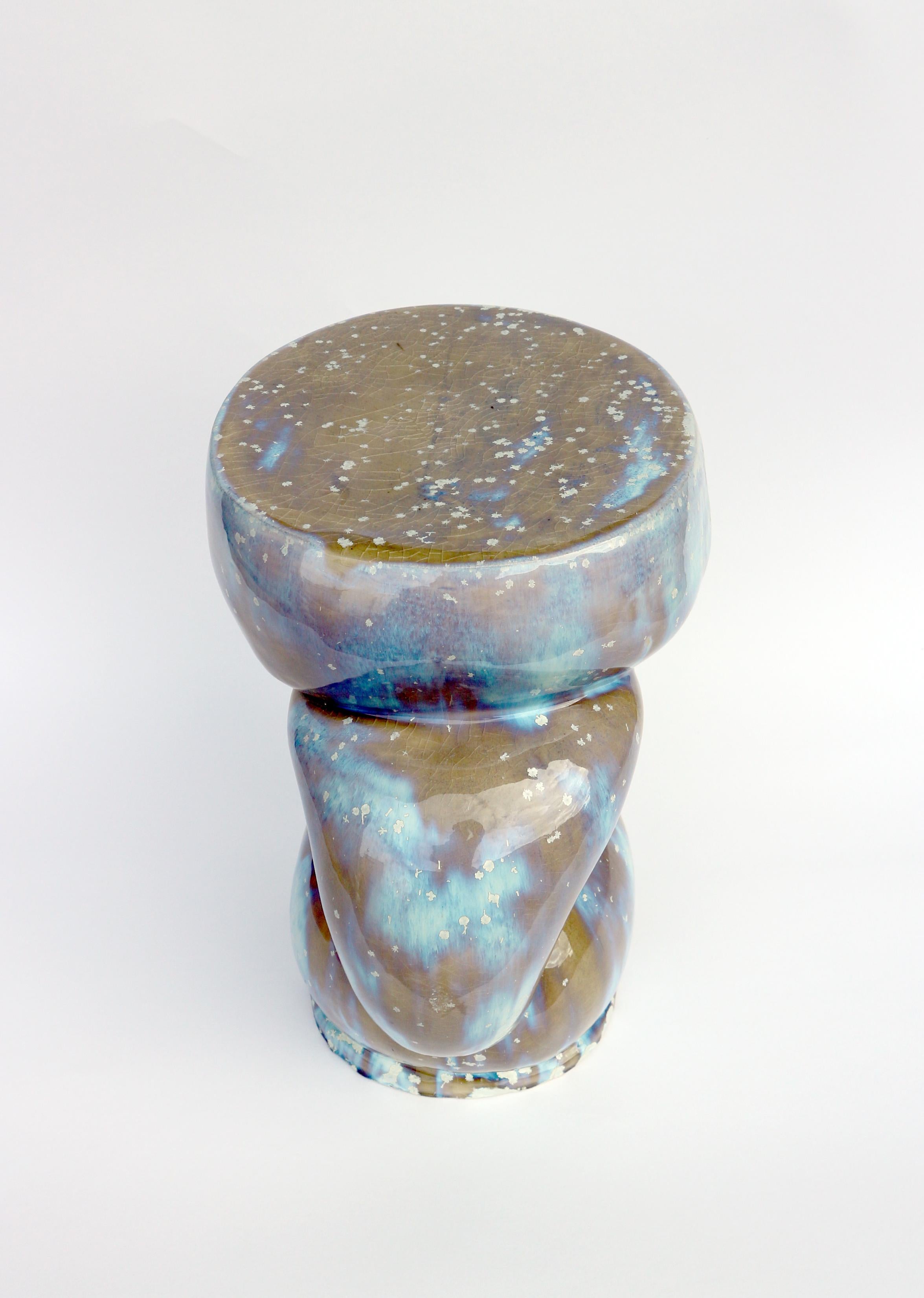 Sculptural side table 'glazed stoneware' For Sale 1