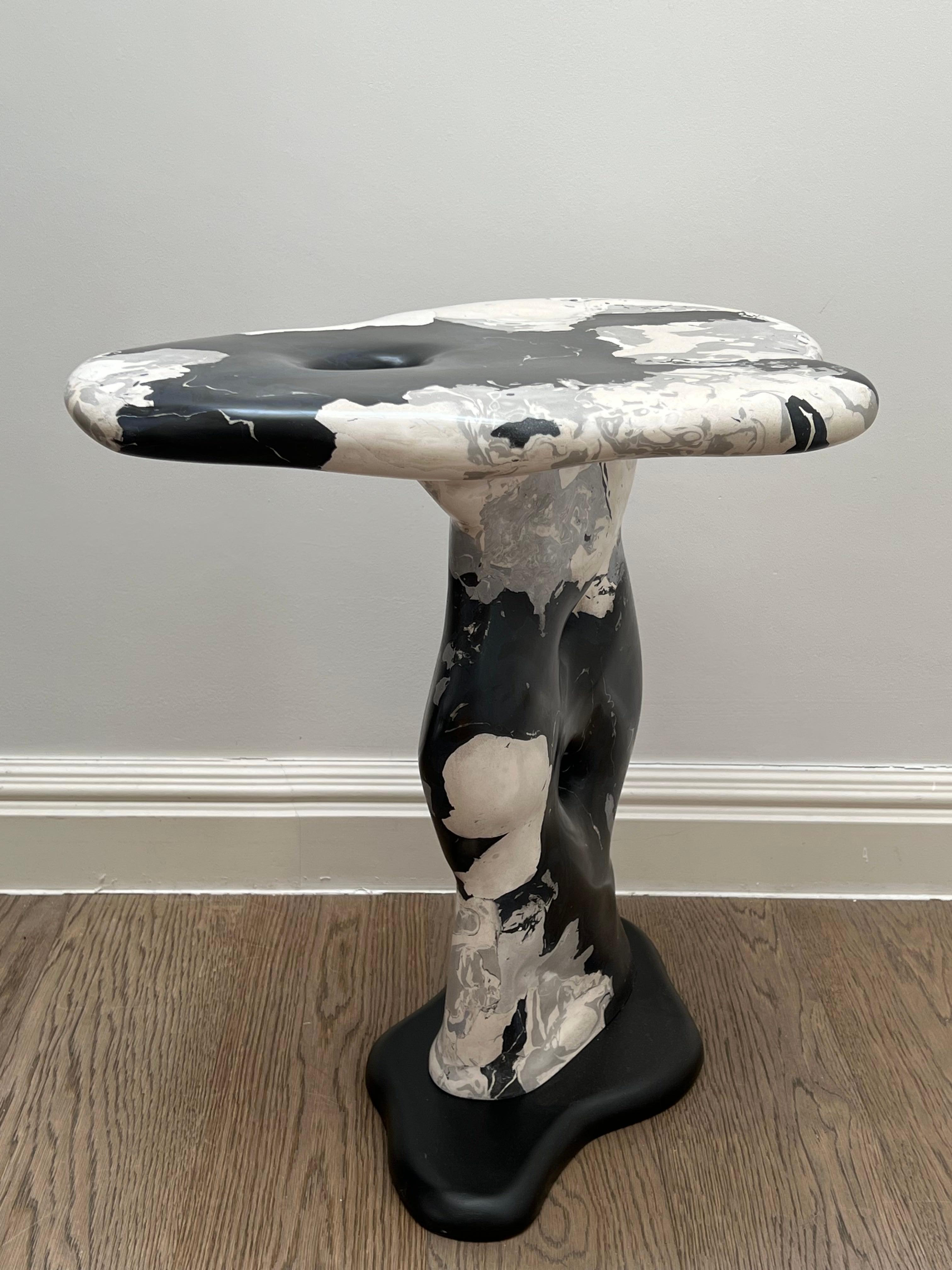 Modern Sculptural Side Table, Hand Crafted, One of a Kind