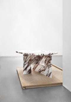 Palazzo Sculptural Side Table in Marble by Sébastien Caporusso