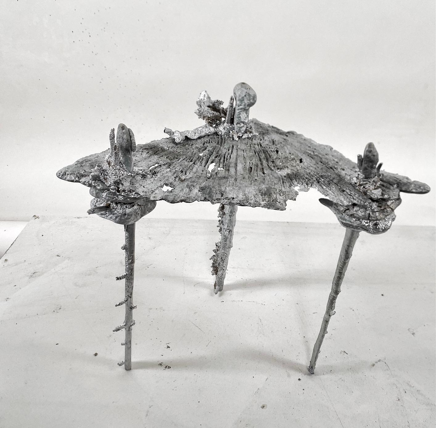 Skulpturaler Beistelltisch aus Zinn und Aluminiummetall von Mattia Biagi, 21. Jahrhundert (amerikanisch) im Angebot