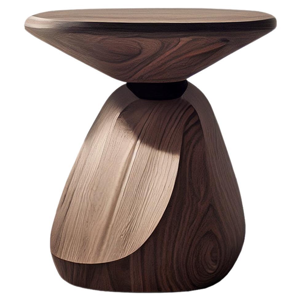 Solace 4 de Joel Escalona: Mesa auxiliar de madera maciza con tablero circular