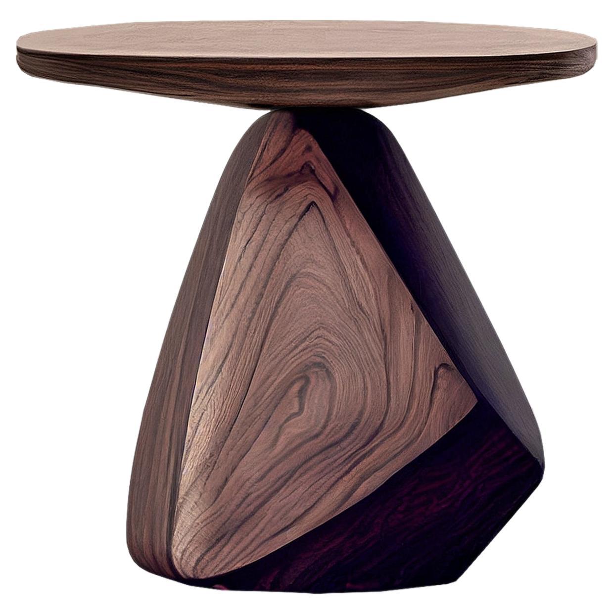 Noguchi-Inspired Solace 6: Round Solid Wood Table, Perfect for Multiple Uses For Sale