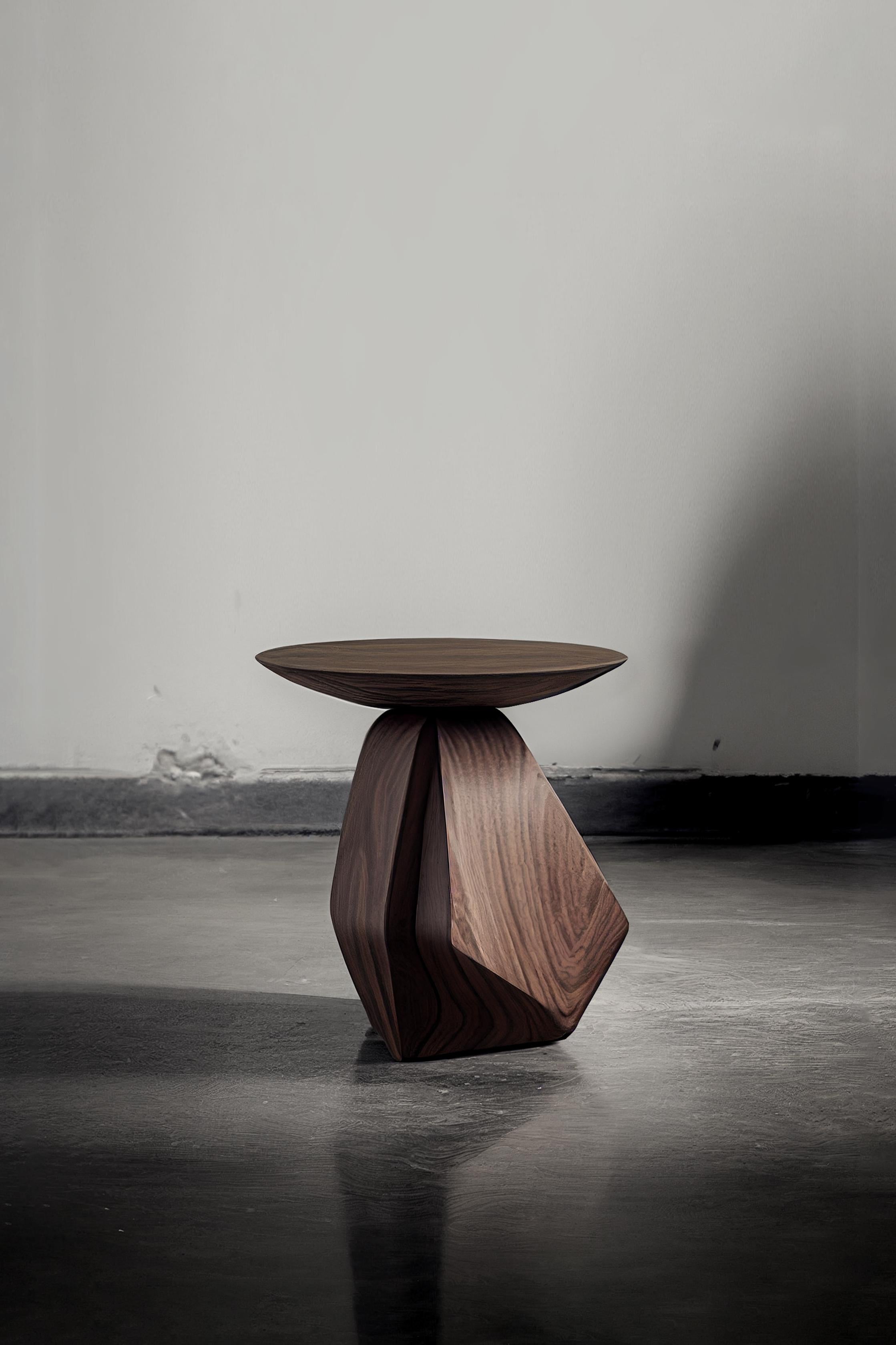 Sculptural side table made of solid walnut wood, nightstand, auxiliary table Solace S7 by Joel Escalona.

The Solace side table series, designed by Joel Escalona, is a furniture collection that exudes balance and presence, thanks to its sensuous,