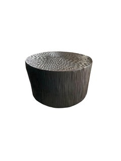 Sculptural Side Table Mango Wood, Hand-Hewn Detailing Modern Organic