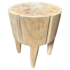 Sculptural Side Table Mango Wood Natural Finish