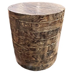 Sculptural Side Table, Solid Mango Wood