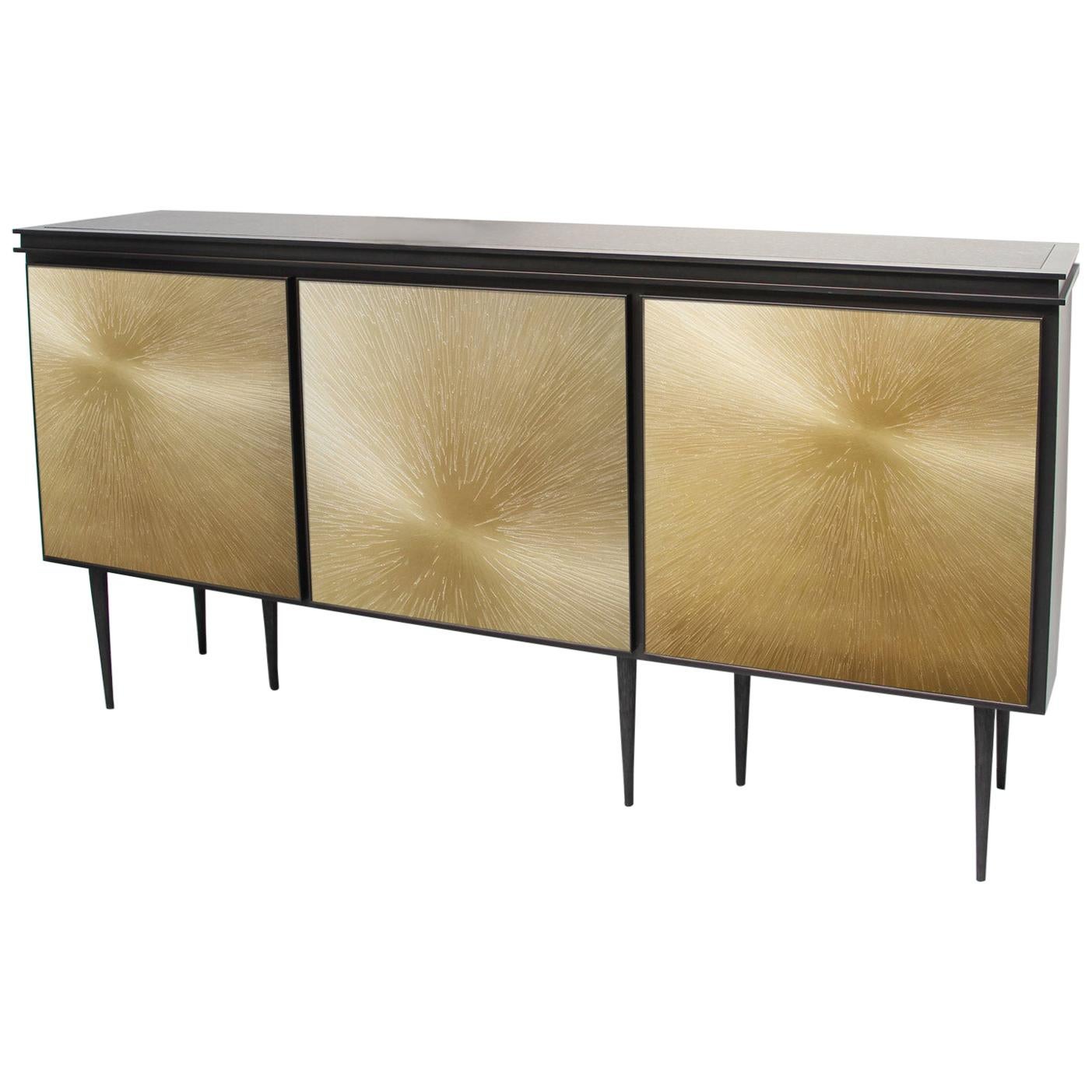 Sculptural Bronze Sideboard Cabinet, France 2019