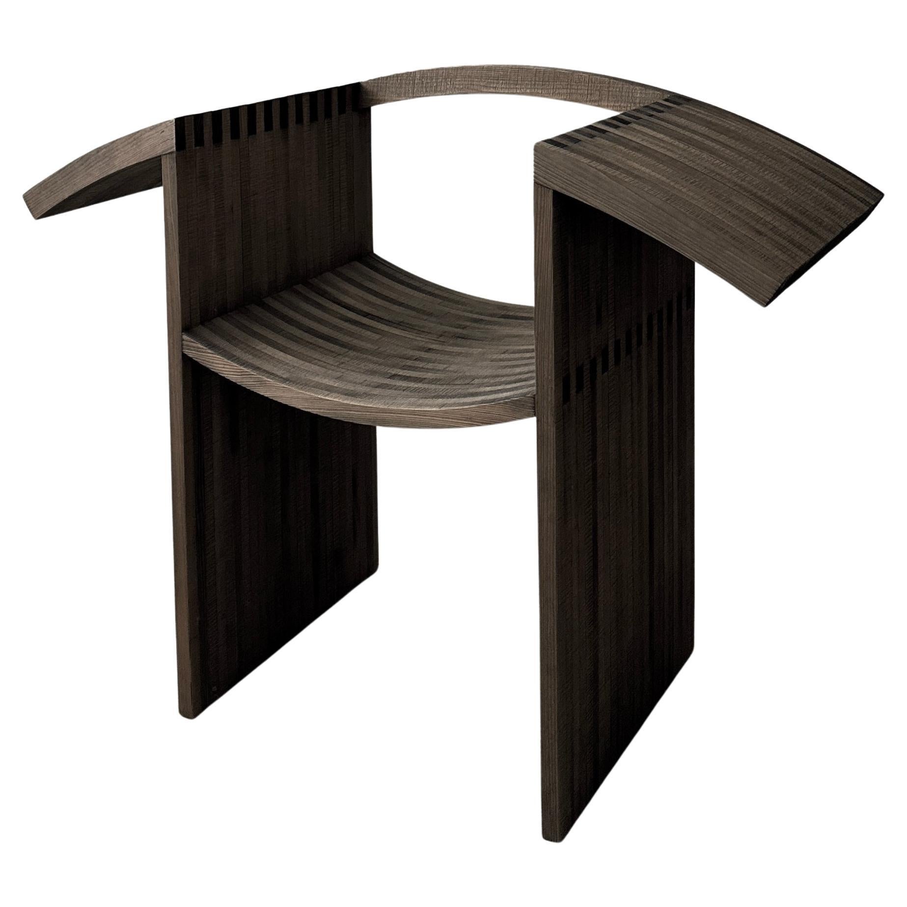 Sculptural side chair by Jochen Kirschstein