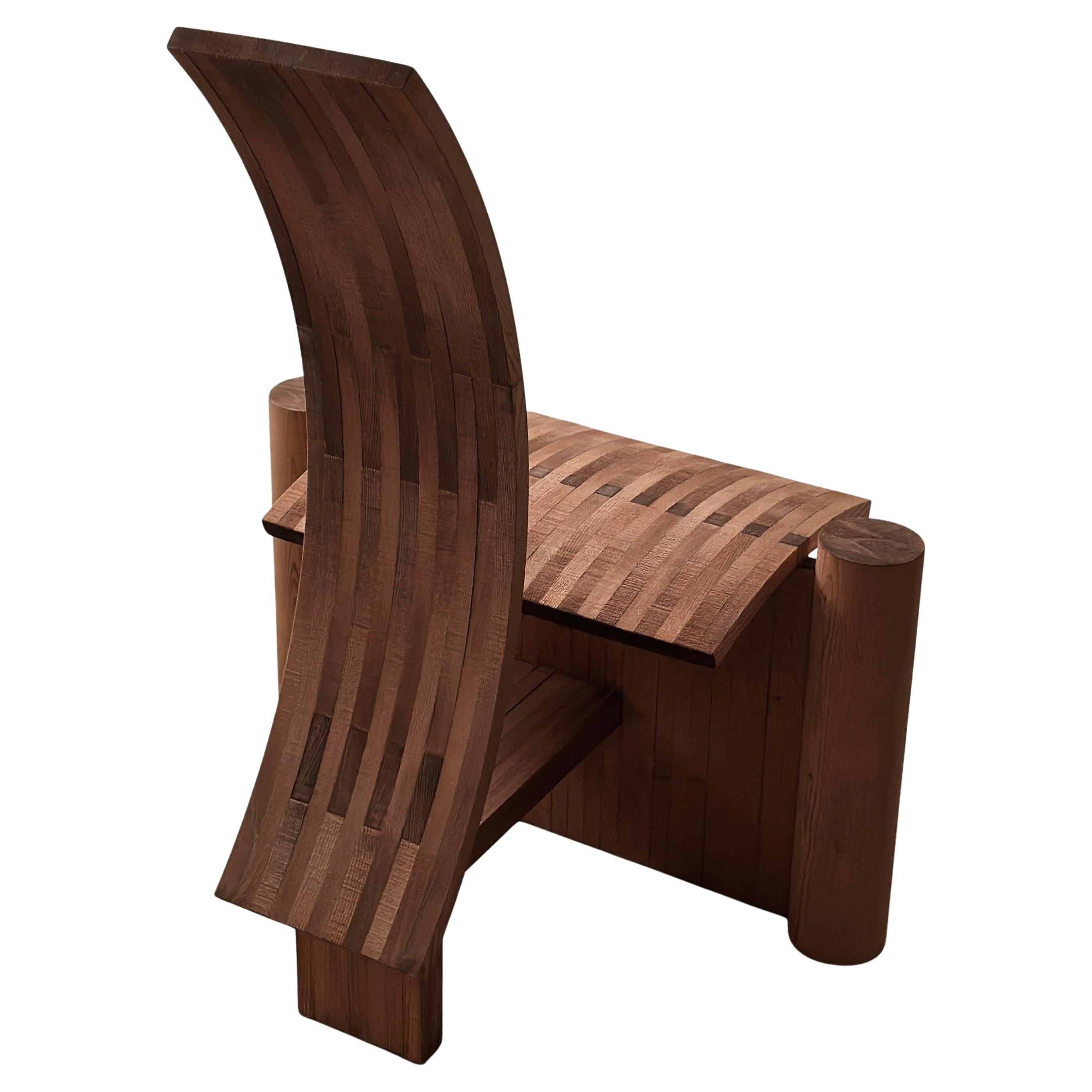 Sculptural side chair by Jochen Kirschstein