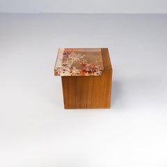 Sculptural Sidetable ‘Sparkling of Ice, Serie Cubi in Metamorfosi by Albert Aloi