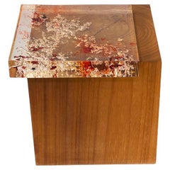 Sculptural Sidetable ‘Sparkling of Ice, Serie Cubi in Metamorfosi by Albert Aloi