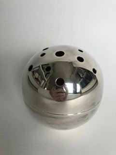 Sculptural Silver Plate Modernist "Mars" Vase by Gio Ponti for Christofle, 1950s