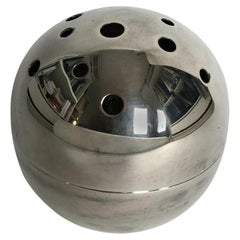 Sculptural Silver Plate Modernist "Mars" Vase by Gio Ponti for Christofle, 1950s