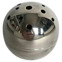 Sculptural Silver Plate Modernist "Mars" Vase by Gio Ponti for Christofle, 1950s