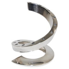Skulpturaler versilberter, glasierter Kerzenhalter mit Deckel von Bertil Vallien für Dansk Design