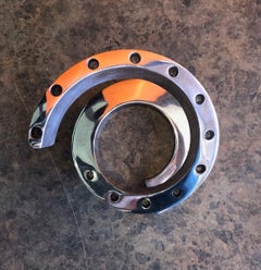 Bougeoir sculpté en métal argenté par Bertil Vallien pour Dansk