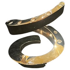 Porte-bougies sculptural enroulé en plaqué argent de Bertil Vallien pour Dansk