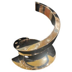 Sculptural Silver Plated Coiled Candleholder by Bertil Vallien for Dansk