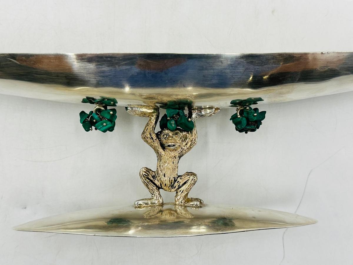 Bol sculptural en argent et turquoise d'Emilia Castillo, Mexique, années 1980 en vente 4
