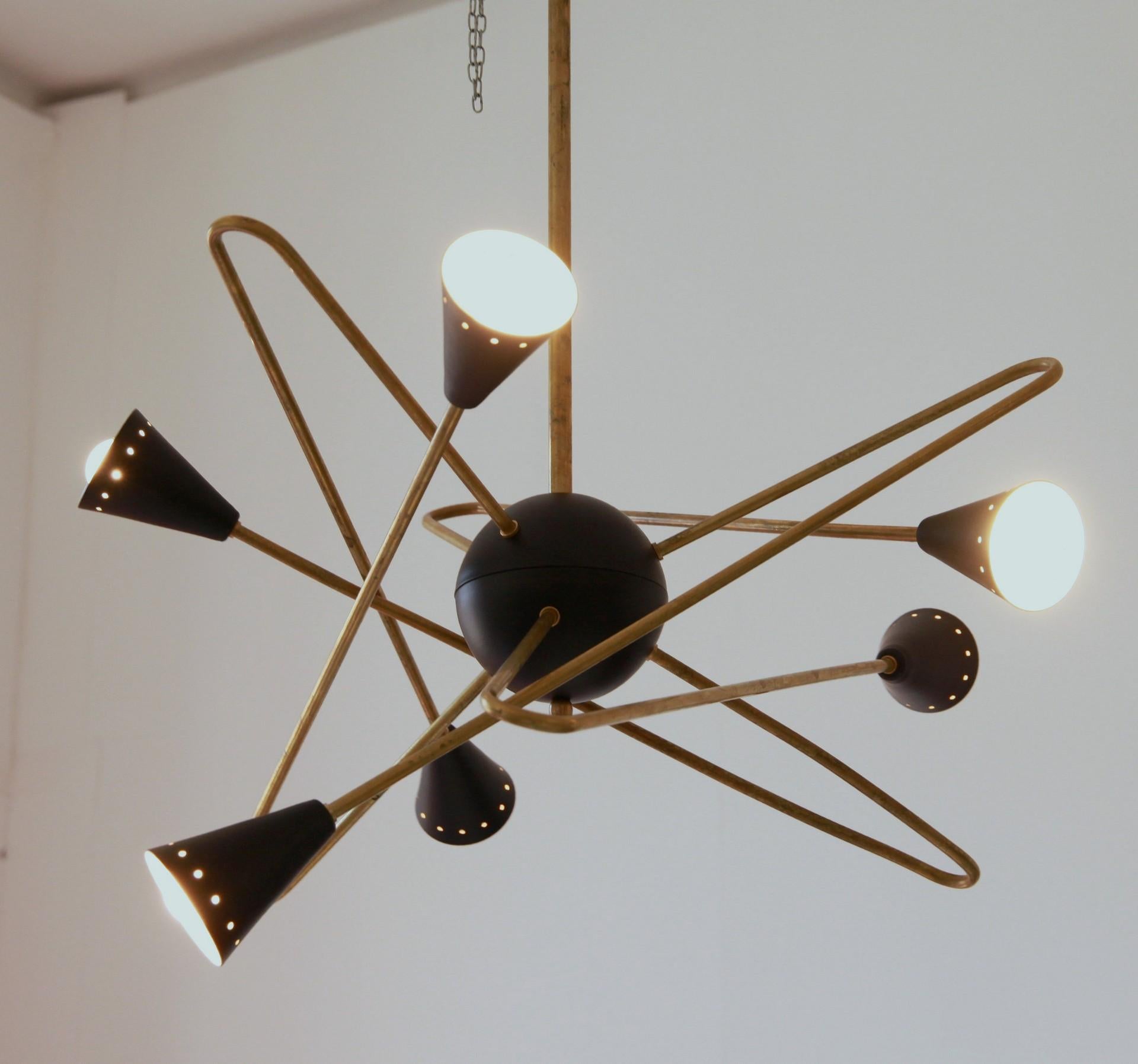 black brass chandelier