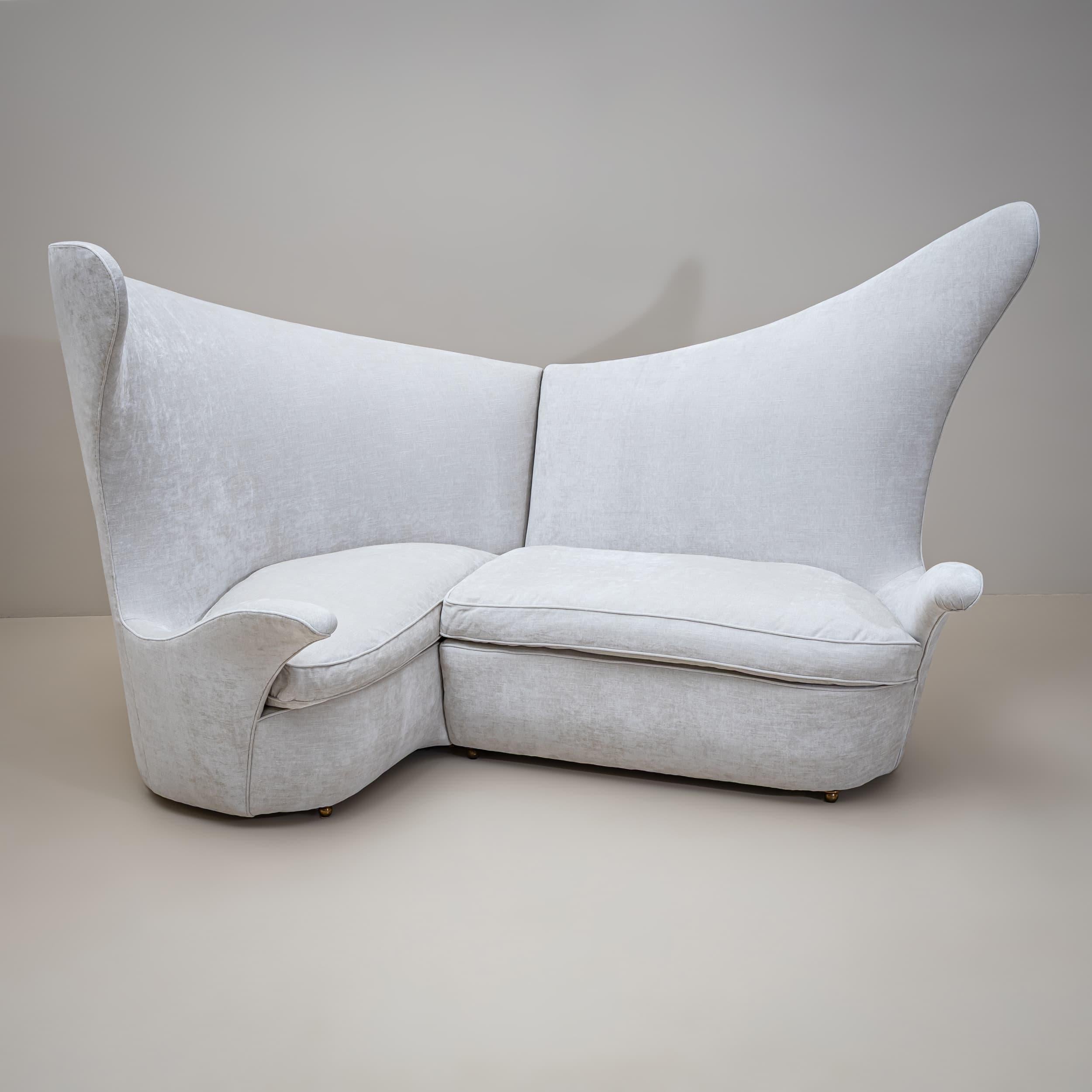 Skulpturales Sofa von Renzo Zavanella (1900-1988), Italien im Angebot 1