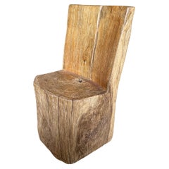 Sculptural Soild Teak Wood Chair