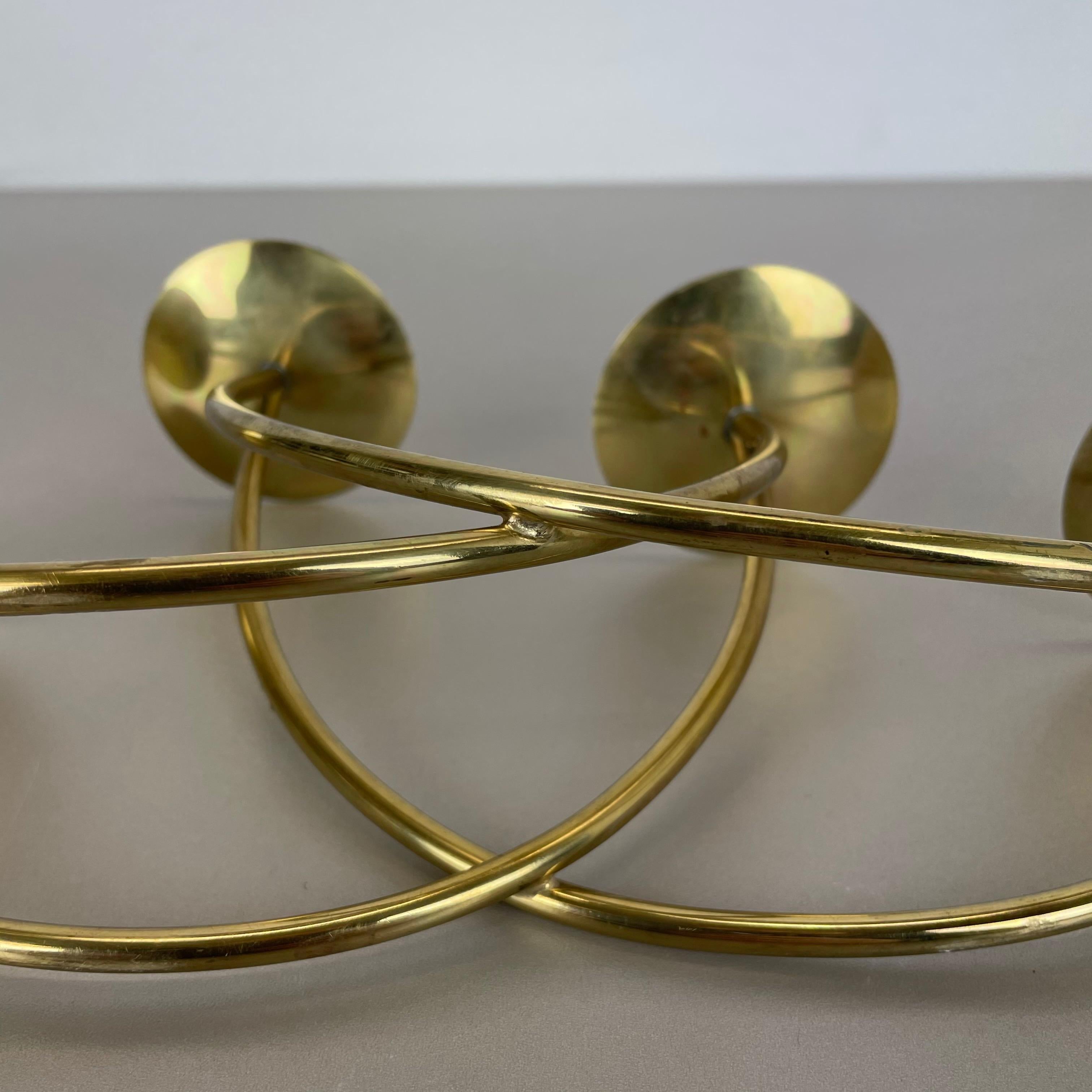 Sculptural Solid Brass Candleholder by Harald Buchrucker Bauhaus, Germany, 1950s For Sale 10