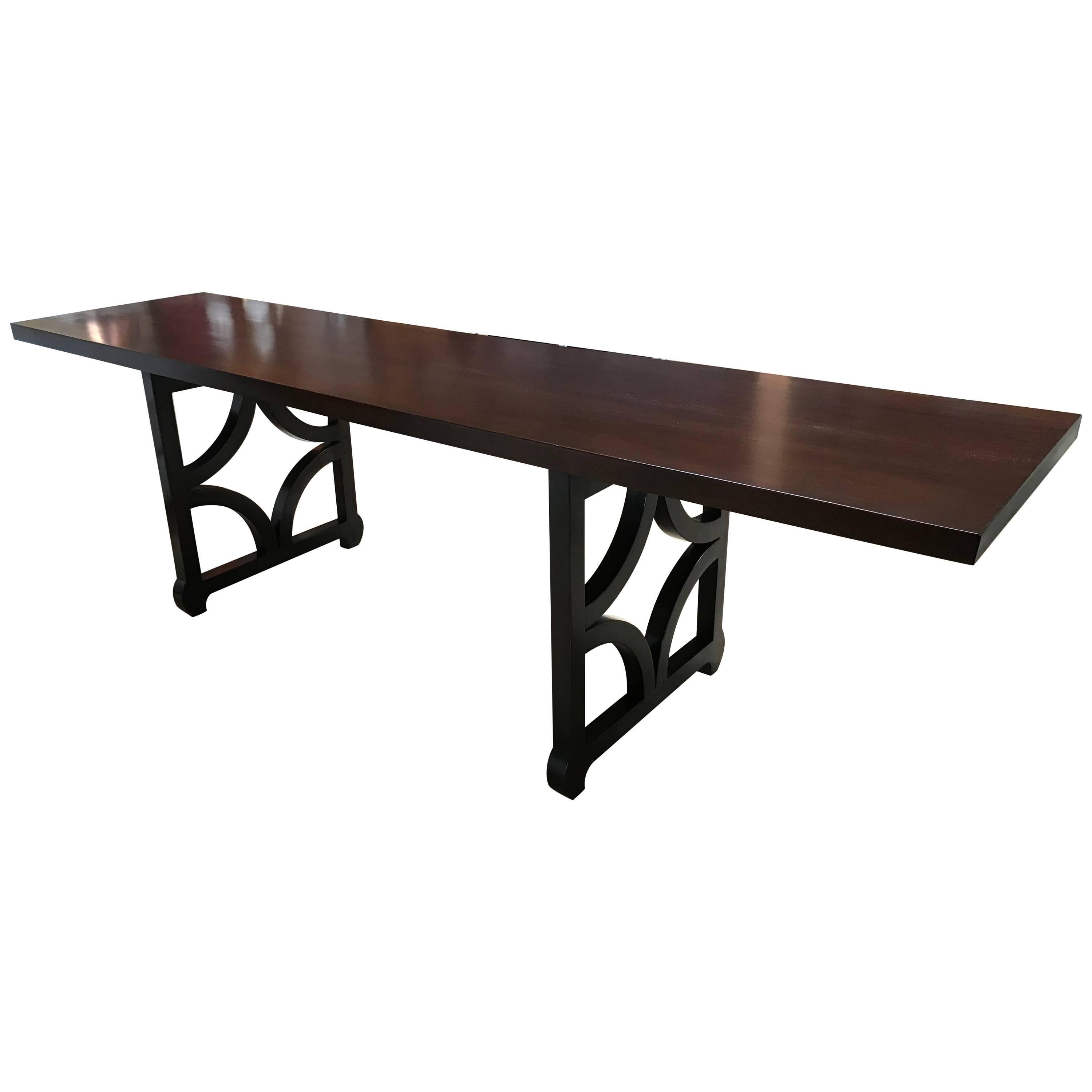Sculptural Solid Mahogany Console Table by Doug Edge
