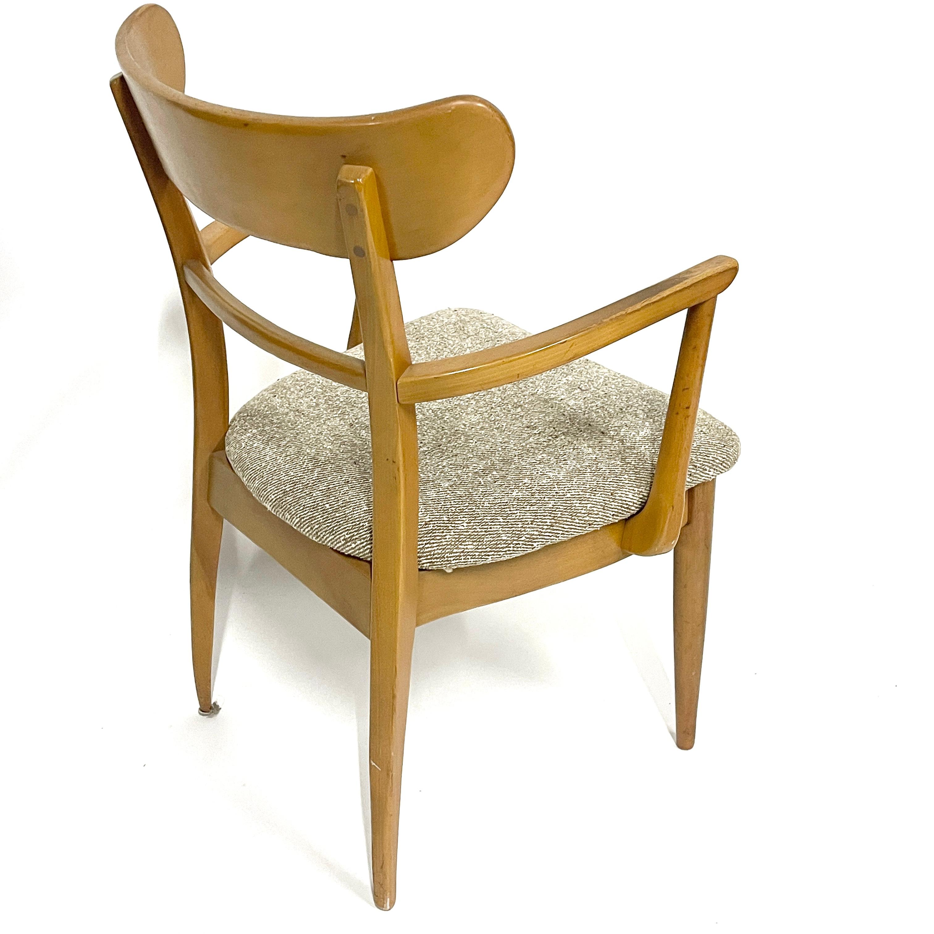 Mid-Century Modern Sculptural Solid Maple Carved  Dining Chairs by Cushman Contemporary of Vermont For Sale
